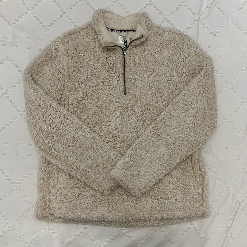 Time and Tru Sherpa Half Zip, Medium